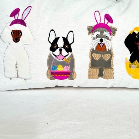 NEW! Easter Bunny Dog Pillow- Dog Easter Pillow- Trending HTF Easter Pillow - Picture 2 of 5